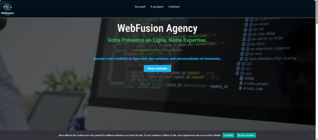ancien version du site webfusion agency