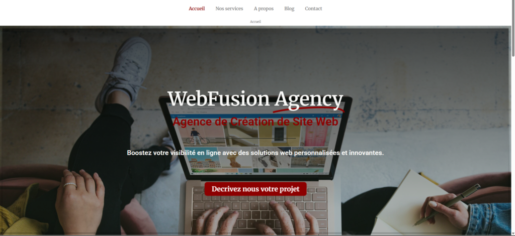 Aprés refonte nouvelle version du site webfusion agency